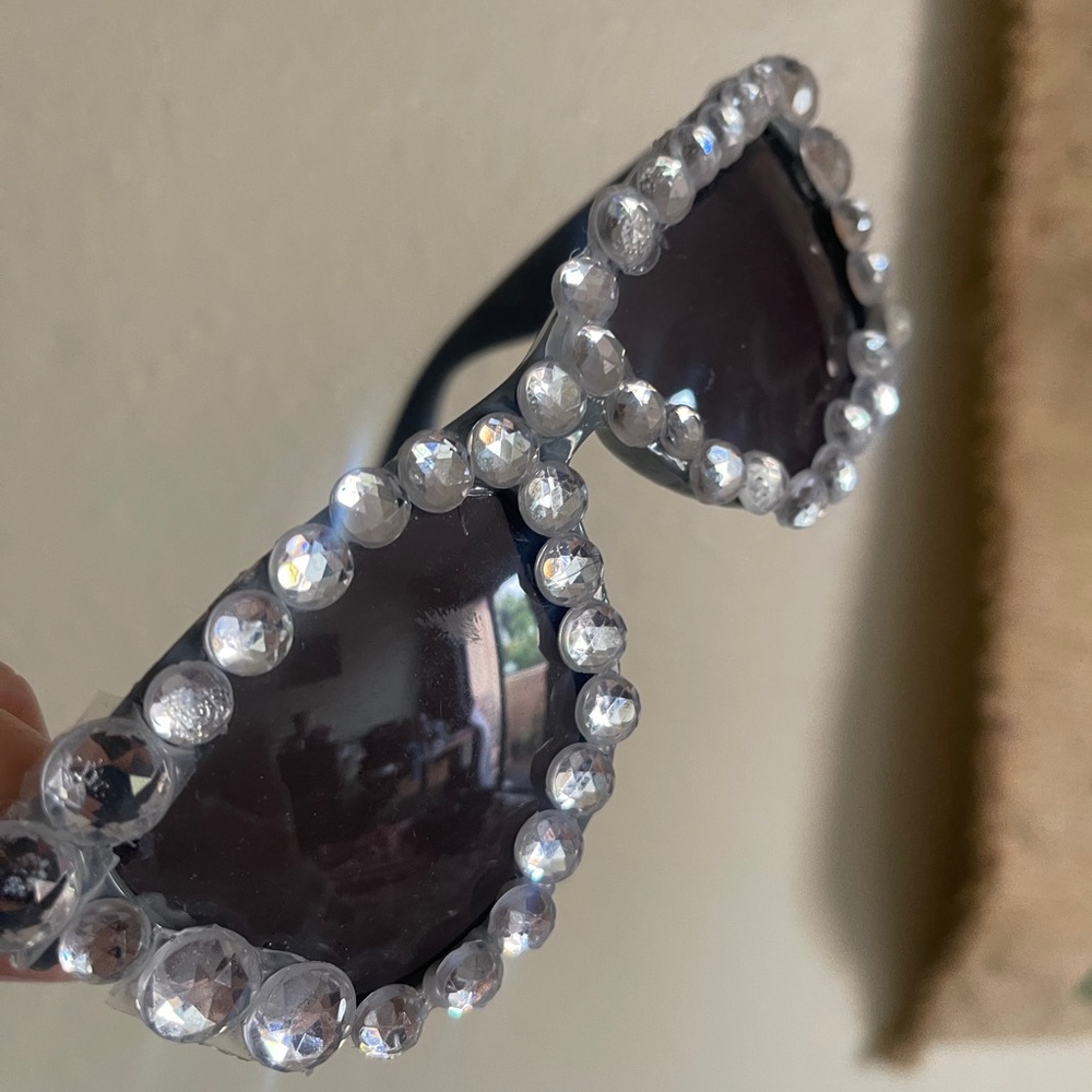 NEW handmade crystal festival sunglasses upcycled jewels